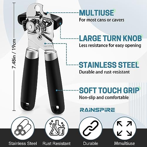 Rainspire Upgraded Manual Can Opener with Bottle Opener 1