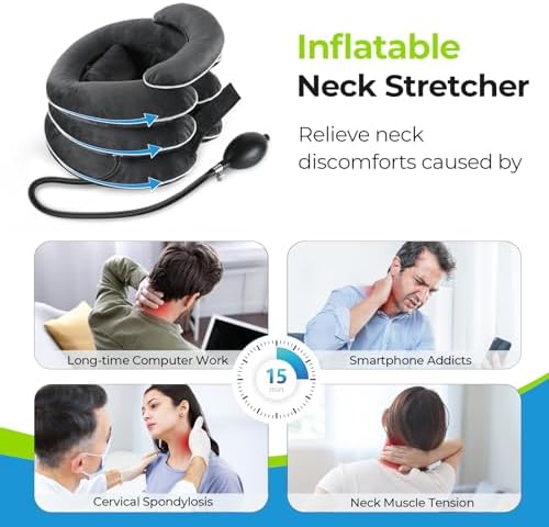 AUVON Inflatable Neck Stretcher for Cervical Traction
