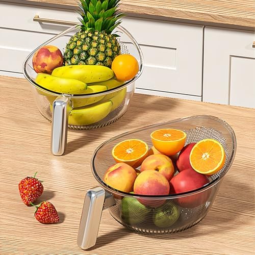 Meideli Rice Washer Strainer Bowl with Handle