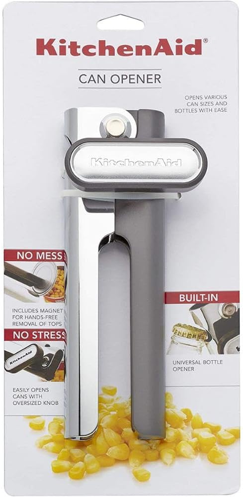 KitchenAid No Mess Multi Function Can Opener Gray
