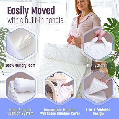 Flexicomfort Bed Wedge Pillow 7-in-1 Adjustable Post-Surgery Support