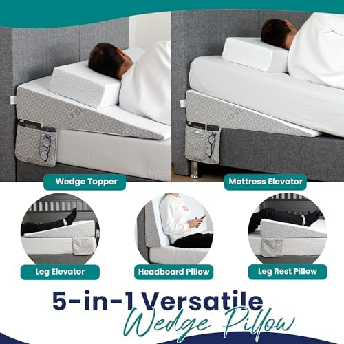 EPHEDORA Queen Bed Wedge for Acid Reflux Support