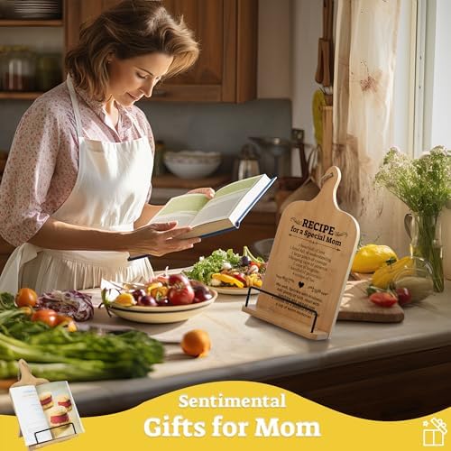 Happy Mothers Day Cookbook Stand Adjustable Kitchen Book Holder