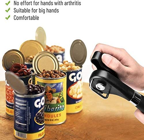 RICKUNCL Manual Can Opener with Soft Grip and Smooth Edge