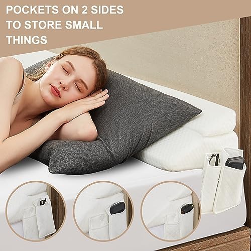 Homemate Foldable Bed Wedge Pillow for Headboard