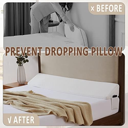 Homemate Full Size Bed Wedge Pillow Stopper - White 1