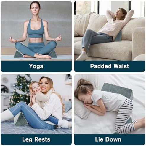 3 Pack Wedge Pillow for Leg Back Neck Support