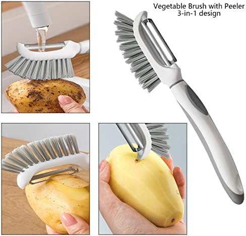 Openfly 5 Piece Flexible Fruit and Vegetable Brush Set