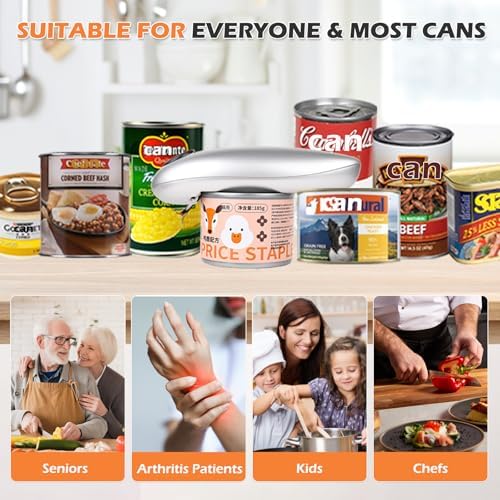 One Touch Electric Can Opener - Smooth Edge Cordless Compact Black