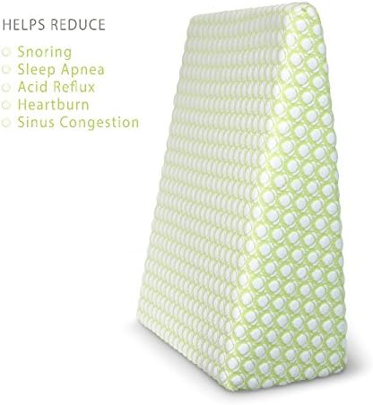 Sleep Yoga Wedge Pillow 10 Inch Memory Foam Support