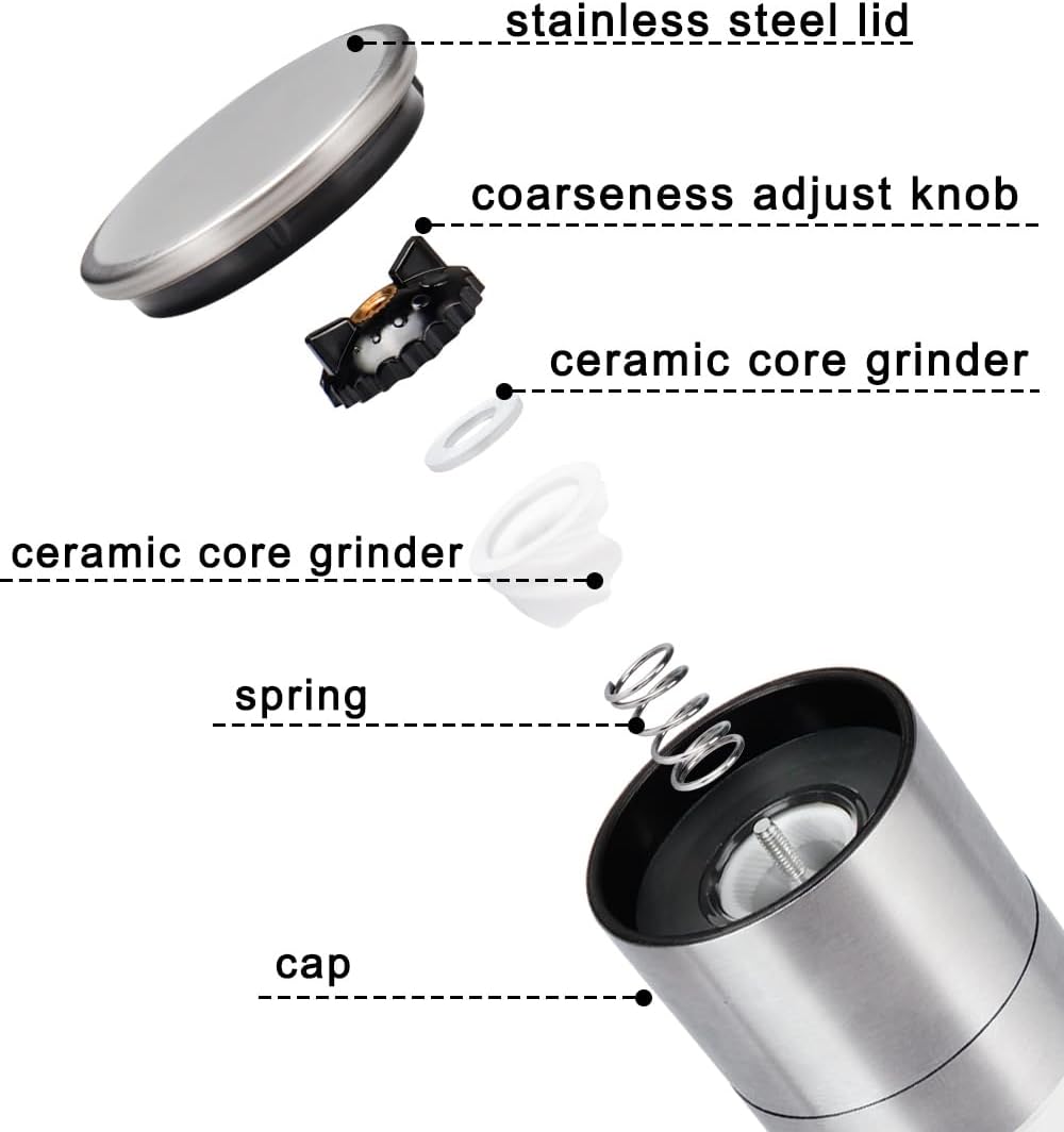 Gulex Salt Grinder Pepper Mill Adjustable Coarseness 1