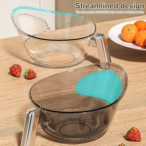 Meideli Rice Washer Strainer Bowl with Handle