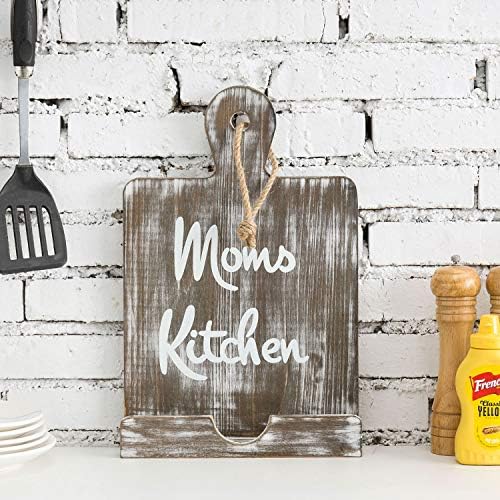 MyGift Gray Cutting Board Style Cookbook Stand