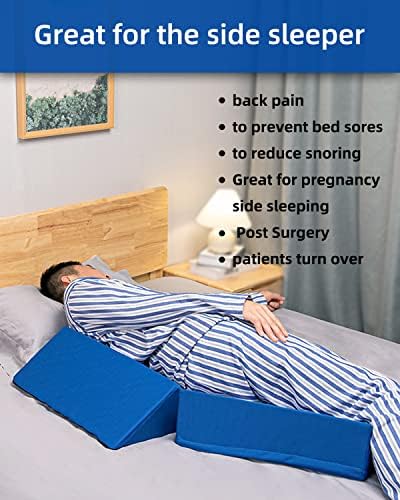 Fanwer 3 in 1 Wedge Pillow Set for Side Sleepers