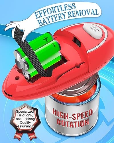 KingGardan Electric Can Opener One-Touch Automatic with Smooth Edge