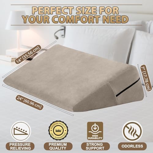 Sokoro Bed Wedge Pillow for Sleep Apnea and Pregnancy Support
