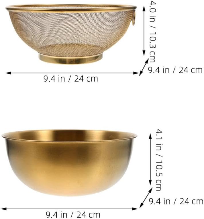 304 Stainless Steel Colander with Mixing Bowls Set