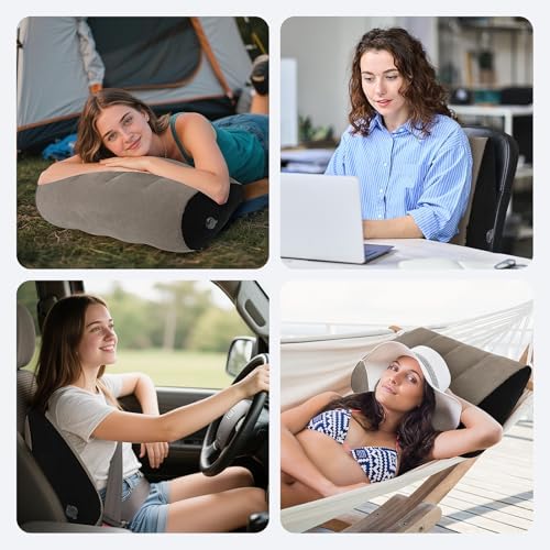 JCDOBEST Portable Inflatable Wedge Pillow 2 Pack