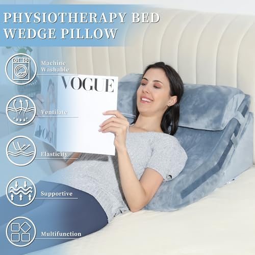 FSCGIFE 3PCS Adjustable Wedge Pillow for Sleep and Recovery