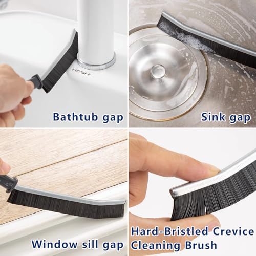 12Pcs Crevice Cleaning Brush Set for Bathrooms Kitchens Windows Showers