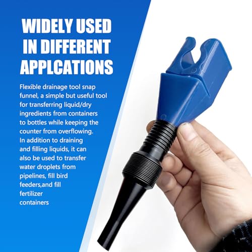 2 PCS Auto Flexible Funnel with Extendable Spout and Snap Seal