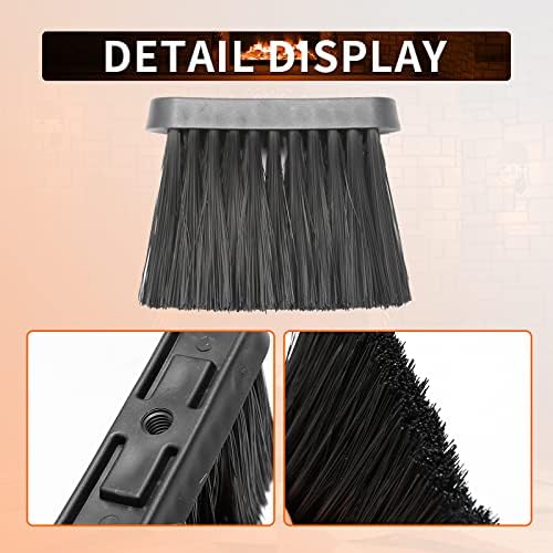 UOIENRT 2 Pcs Oblong Fireplace Brush with Large PP Handle and Replacement Head