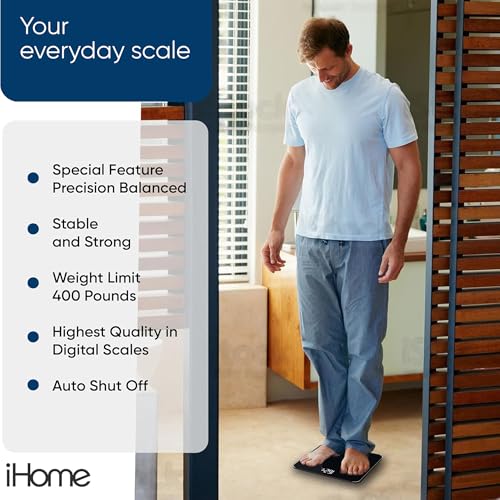 iHome Digital Scale for Body Weight Black