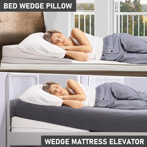 SUNYRISY Adjustable Bed Wedge Pillow with Washable Cover