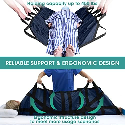 Tinfaul 60x40 Positioning Bed Pad with Handles