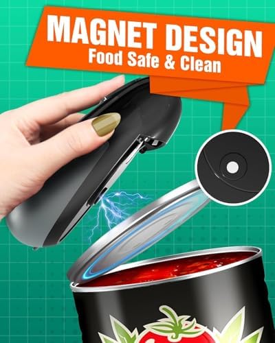 One-touch Electric Can Opener - Safe and Easy to Use