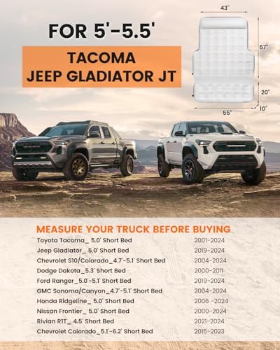 GOTIDY Inflatable Truck Bed Mattress 5ft-55ft