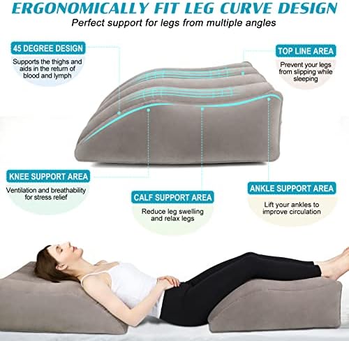 BLABOK Inflatable Leg Elevation Pillow for Swelling Relief