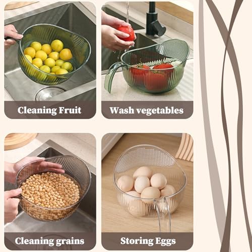 Hperu Plastic Rice Washer with Fine Holes 9x5 Inch