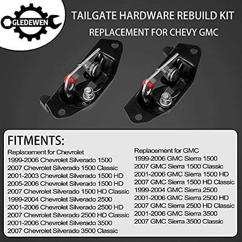 Gledewen Tailgate Handle Latch Rebuild Kit for Chevy Silverado and GMC Sierra