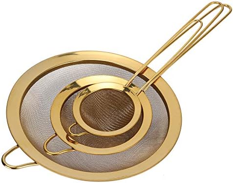 JOROBURO Fine Mesh Strainer Set with Long Handle