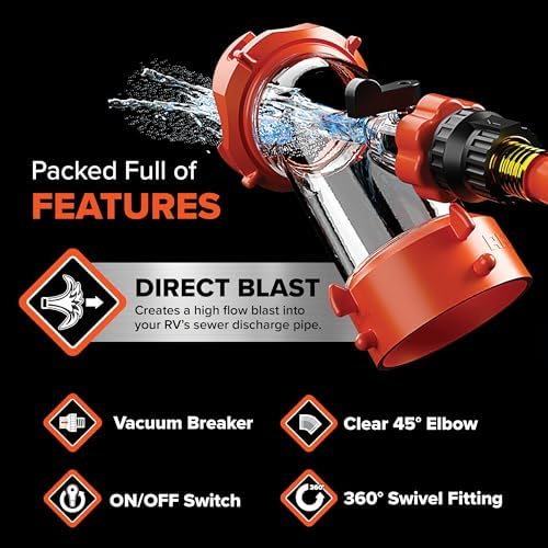 Camco Rhino Blaster RV Tank Rinser with Backflow Preventer 1