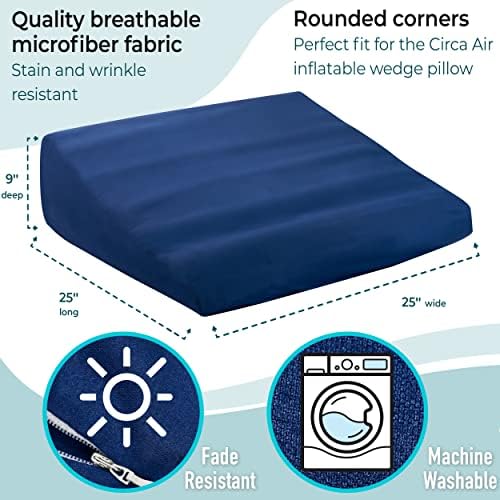 Circa Air Wedge Pillow Cover - Ultra Soft Microfiber Zippered 24x24x8