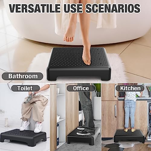 HBTower Mobility Step Stool - Non-Slip Portable Black