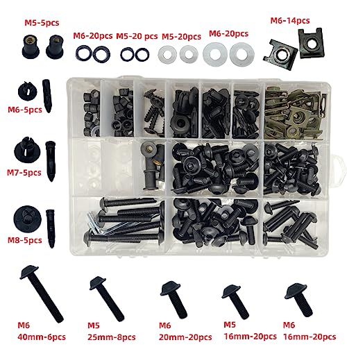 LK LEAPING KNIGHT 210PCS Motorcycle Fairing Bolt Kit 1