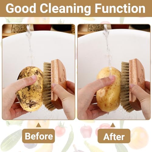 SEPGLITTER Veggie Wash Brush Set for Fruits and Vegetables