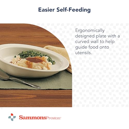 Sammons Preston Hi-Lo Scoop Plate 9 Non-Slip Eating Aid 1