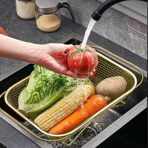 Lwuey Over the Sink Colander with Expandable Handles 1