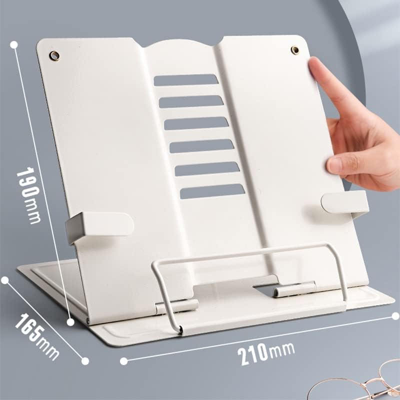 Adjustable Metal Book Stand for Cookbooks and Tablets