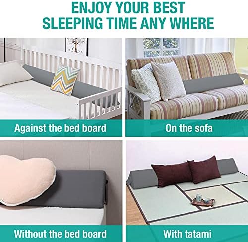 Vekkia Mattress Gap Filler Pillow 60x10x6 - Gray