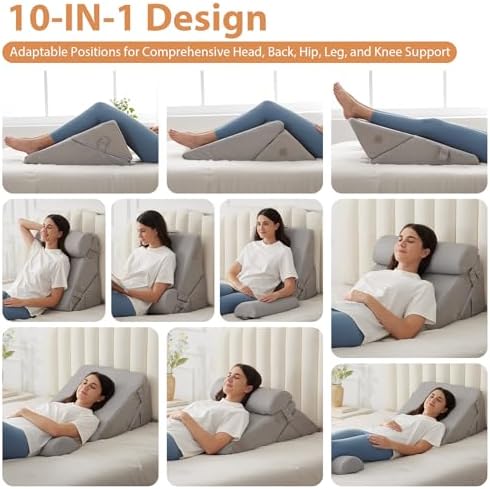 3PCS Wedge Pillow Set for Back Support and Pain Relief