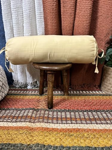 Saffron HANDICRAFTS 240TC Cotton Bolster Cover - Beige 6x24