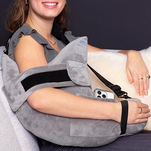 MOYOAMA Contoured Shoulder Surgery Pillow with Pocket and Adjustable Straps