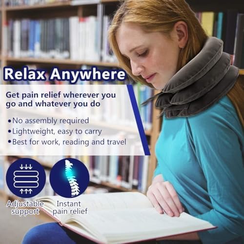 S Cervical Neck Traction Device - Inflatable Adjustable Relief Support