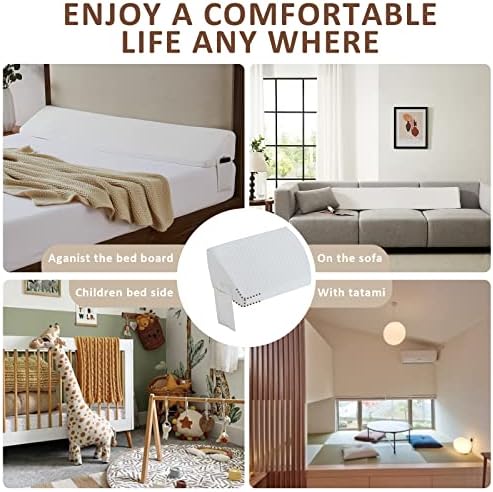 Homemate Full Size Bed Wedge Pillow Stopper - White 1