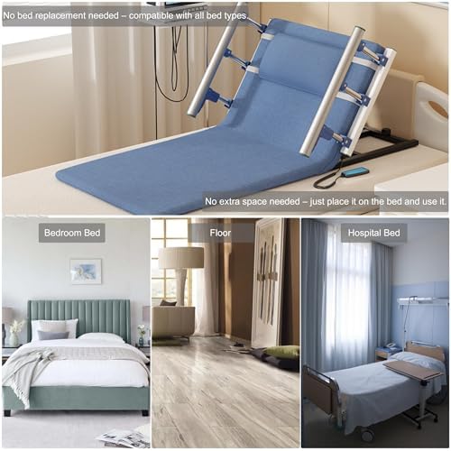 Electric Lifting Bed Backrest with Foldable Armrests